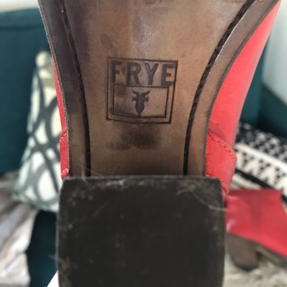 Size 7.5 Frye Red Sexy Boots